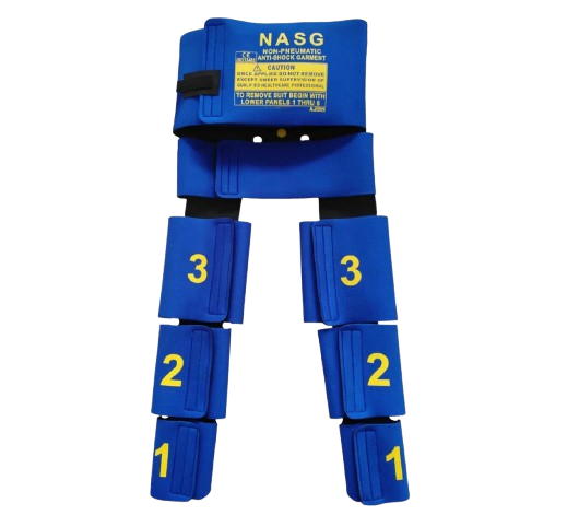 NON-PNEUMATIC ANTI-SHOCK GARMENT NASG FEATURES AND USES.